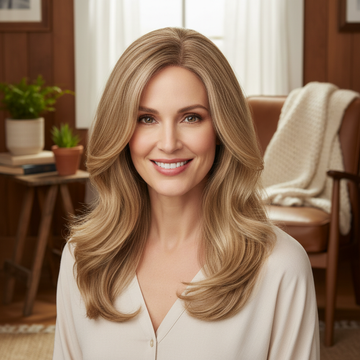 佩戴假发的欧美女性-模特2