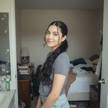 Natural Black Drawstring Ponytail Human Wigs